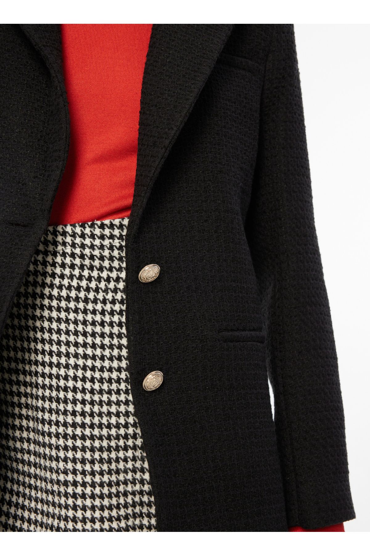 Siyah Kadın Blazer PBF3W-CKT-002-CH Siyah Kadın Blazer PBF3W-CKT-002-CH