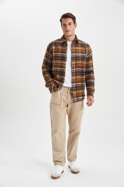 Polo Yaka Düğmeli Kareli Uzun Kollu Gömlek Ceket A7997ax23wn Polo Yaka Düğmeli Kareli Uzun Kollu Gömlek Ceket A7997ax23wn