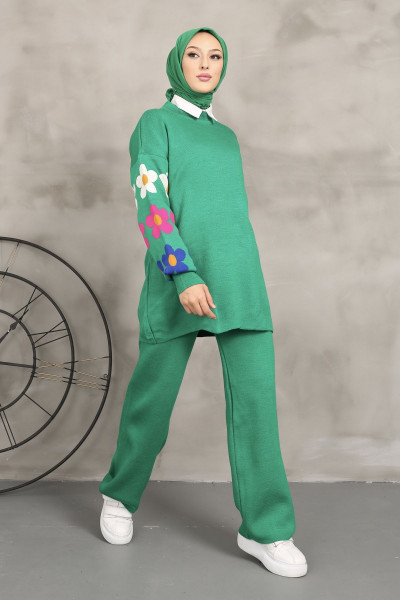 Kol Papatyalı Triko Takım