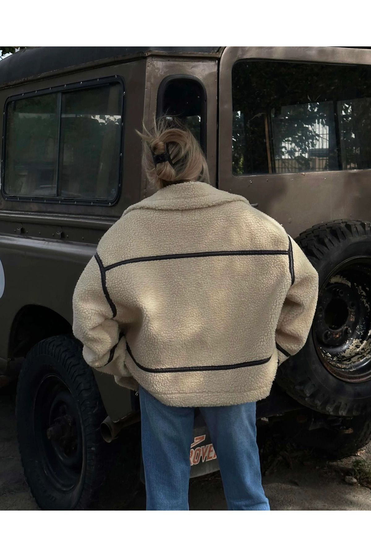 Suni Kürklü Biker Ceket Suni Kürklü Biker Ceket