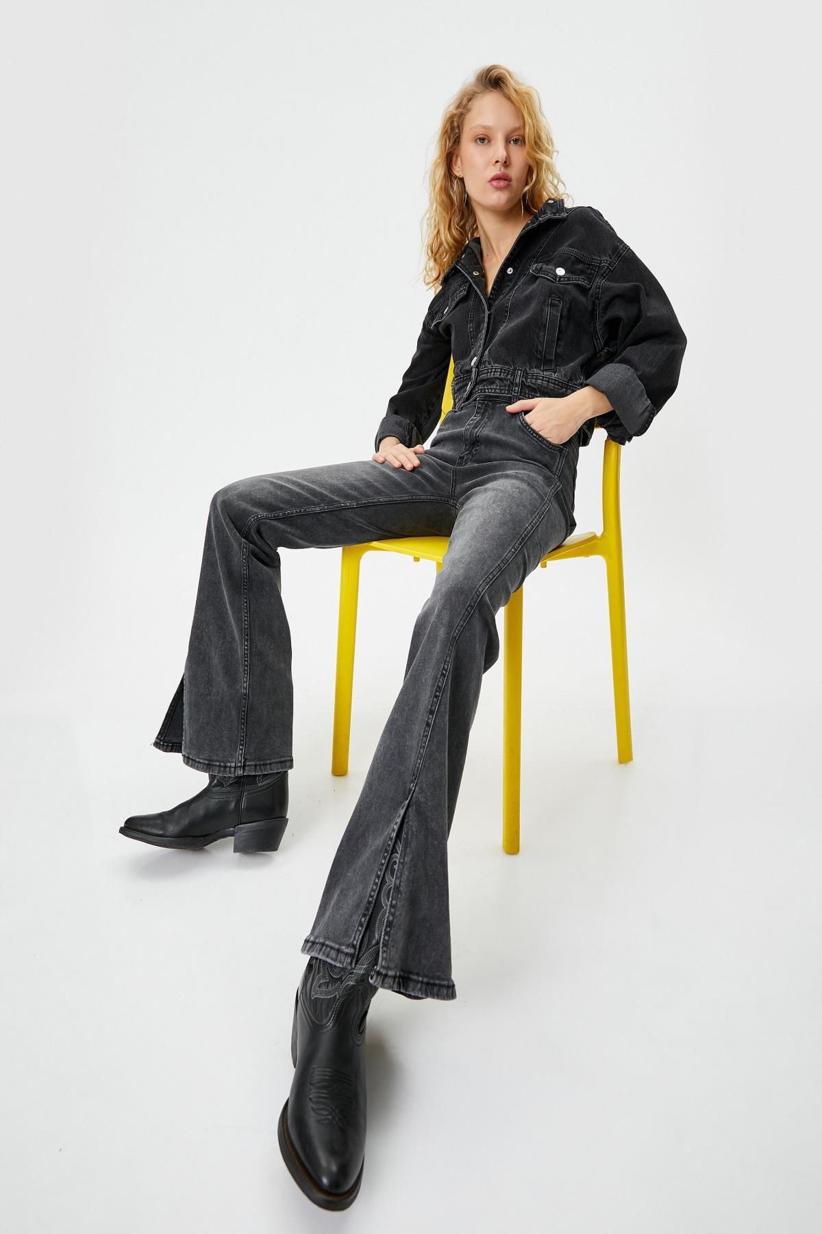 Kadın Siyah Jeans Kadın Siyah Jeans