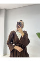 Kimono Triko Takım Kahverengi Kimono Triko Takım Kahverengi