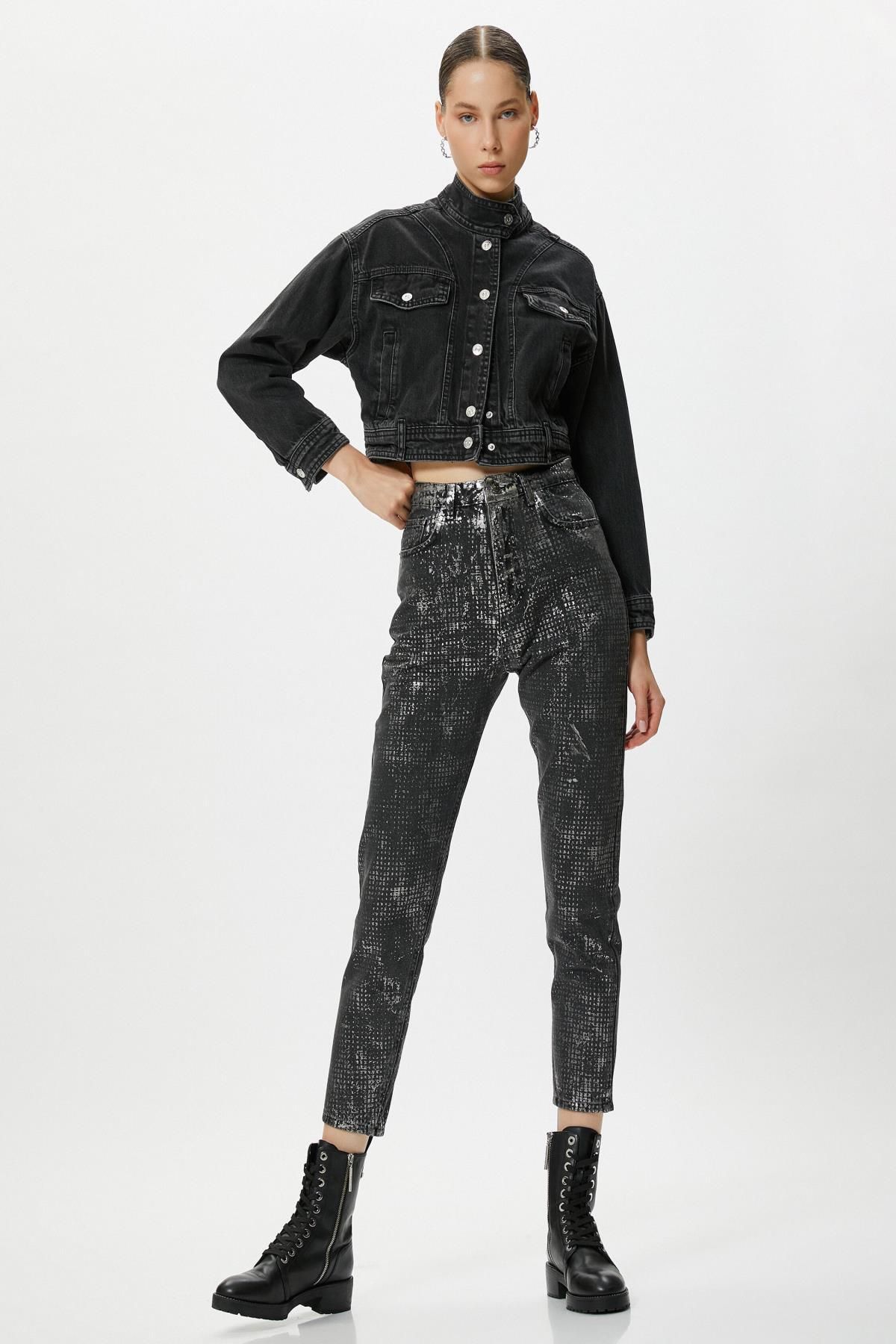 Kadın Siyah Jeans Kadın Siyah Jeans