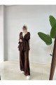 Kimono Triko Takım Kahverengi Kimono Triko Takım Kahverengi