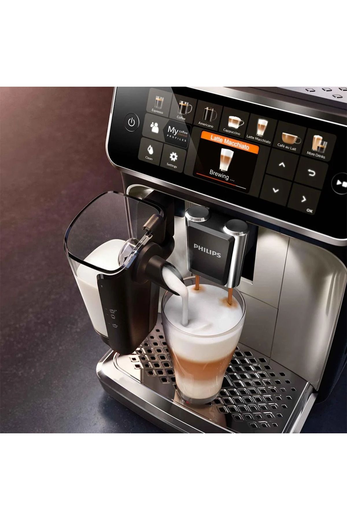 LatteGo , süt çözümü TFT ekran , 12 farklı kahve 5400 TAM OTOMATİK ESPRESSO-LATTE MAKİNESİ LatteGo , süt çözümü TFT ekran , 12 farklı kahve 5400 TAM OTOMATİK ESPRESSO-LATTE MAKİNESİ