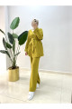 Kimono Triko Takım Yağ Yeşili Kimono Triko Takım Yağ Yeşili