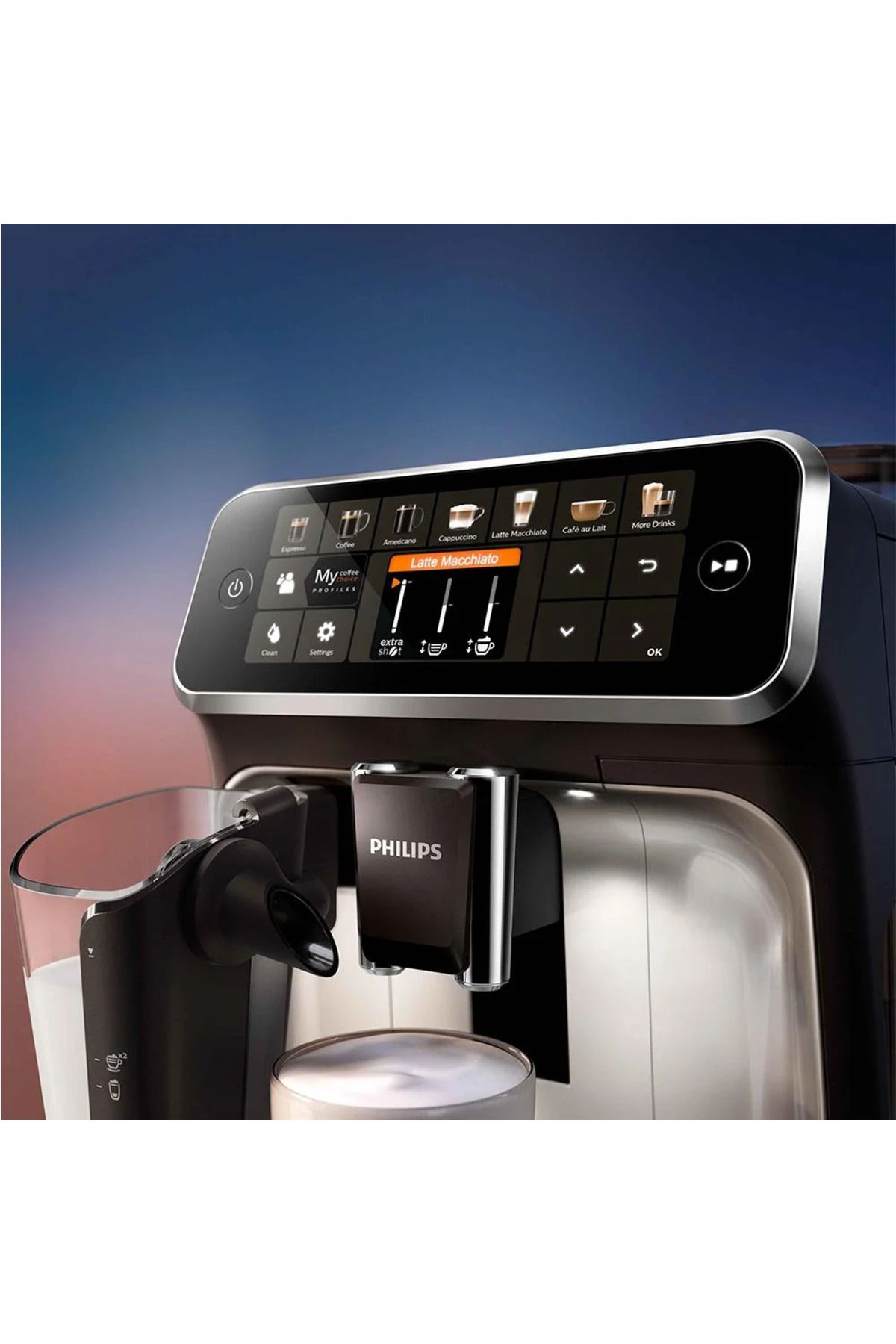 LatteGo , süt çözümü TFT ekran , 12 farklı kahve 5400 TAM OTOMATİK ESPRESSO-LATTE MAKİNESİ LatteGo , süt çözümü TFT ekran , 12 farklı kahve 5400 TAM OTOMATİK ESPRESSO-LATTE MAKİNESİ