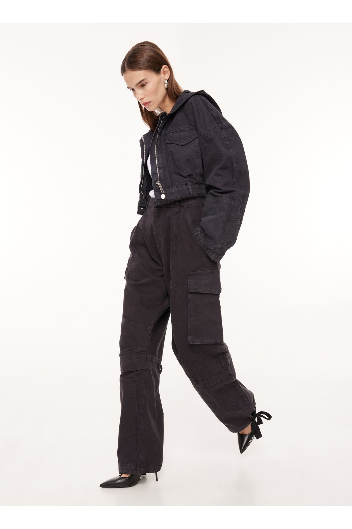 Siyah Kadın Denim Ceket A0512 Siyah Kadın Denim Ceket A0512