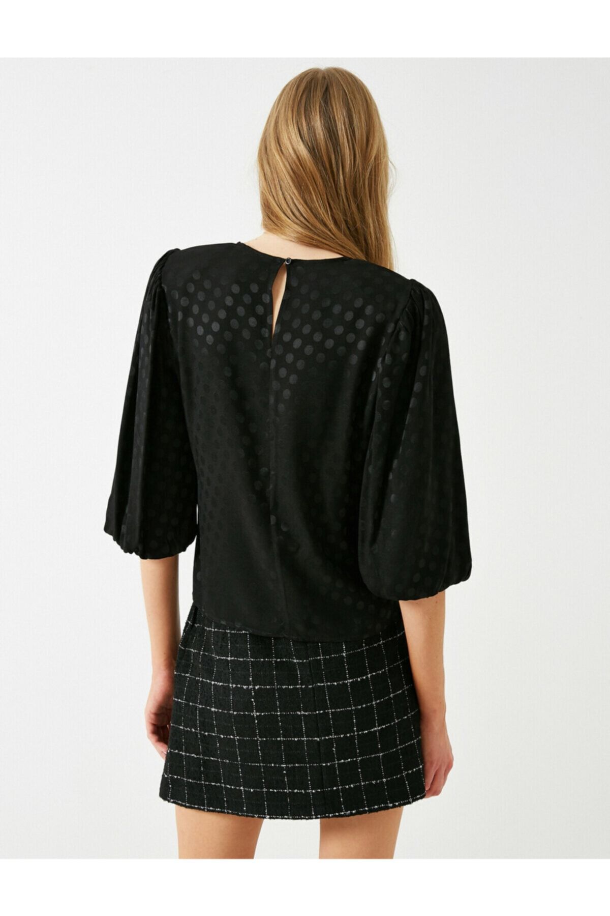 Kadın Siyah Bisiklet Yaka Kadın Siyah Bisiklet Yaka