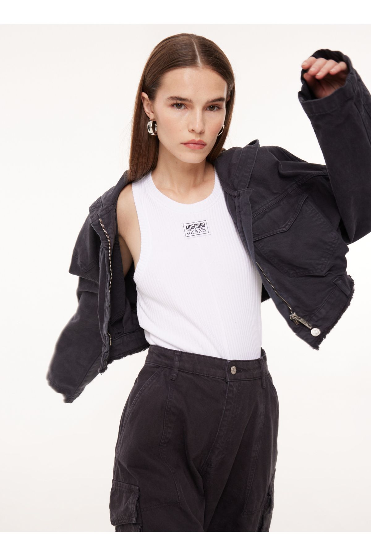 Siyah Kadın Denim Ceket A0512 Siyah Kadın Denim Ceket A0512