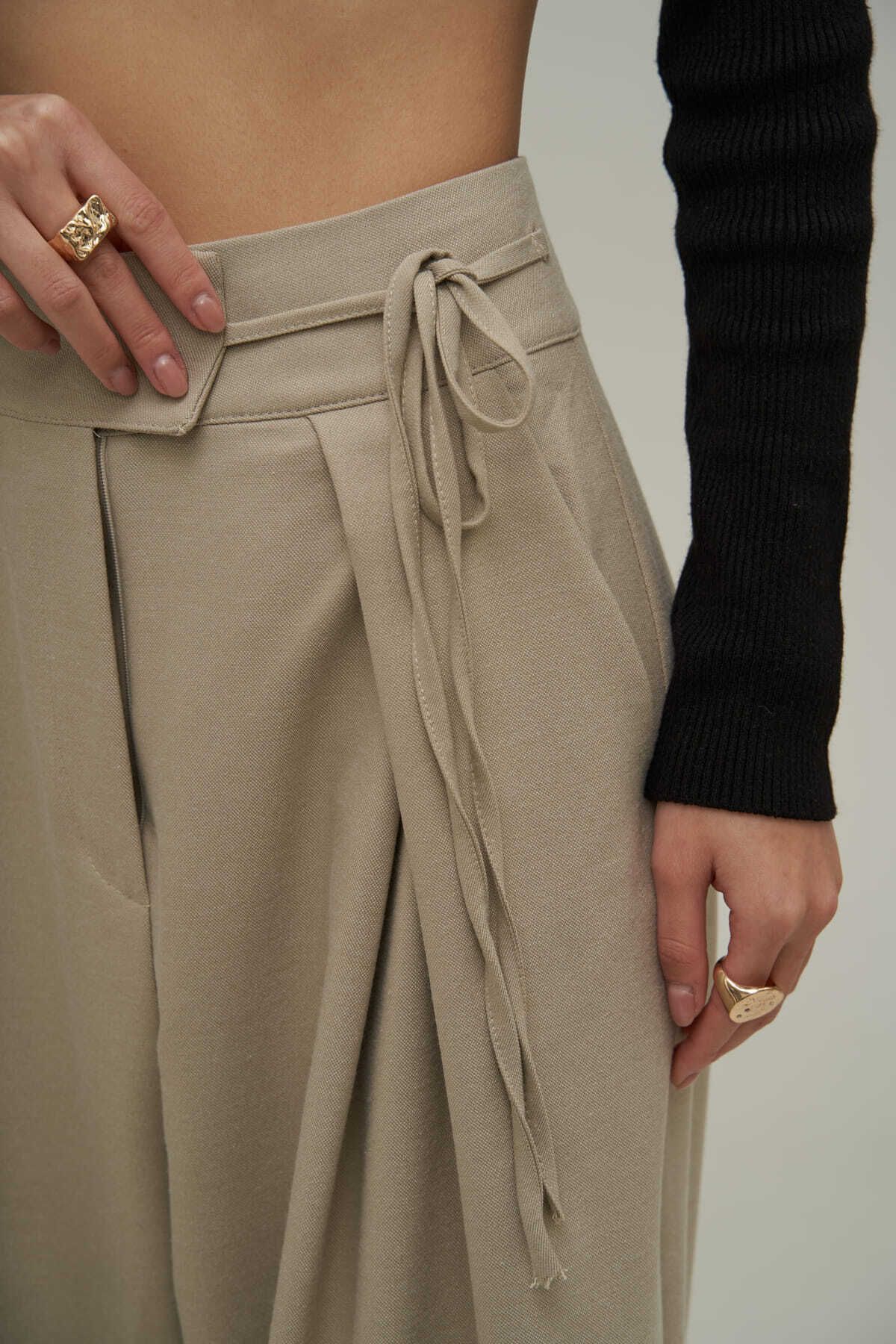 Mai Collection Carmen Kadın Palazzo Olive Green Pantolon Mai Collection Carmen Kadın Palazzo Olive Green Pantolon