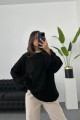 Pinterest Model Kadın Bol Kesim Geniş Kol Örgü Ttriko Sıfır Yaka Orta Boy Yumuşak Kazak Oversize Pinterest Model Kadın Bol Kesim Geniş Kol Örgü Ttriko Sıfır Yaka Orta Boy Yumuşak Kazak Oversize