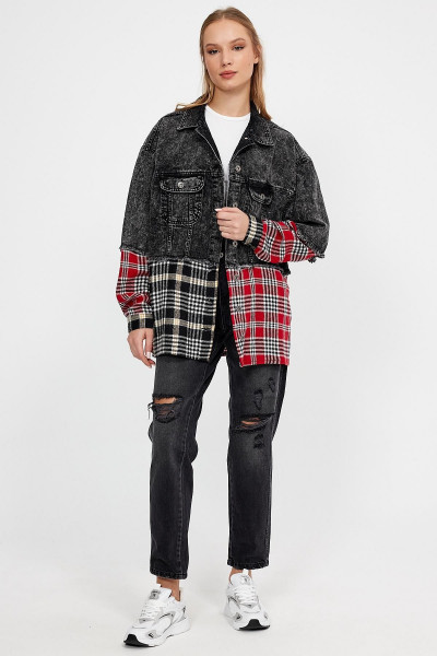 ÖZEL KOLEKSİYON GARNİLİ DENİM CEKET (AG-3020) ÖZEL KOLEKSİYON GARNİLİ DENİM CEKET (AG-3020)