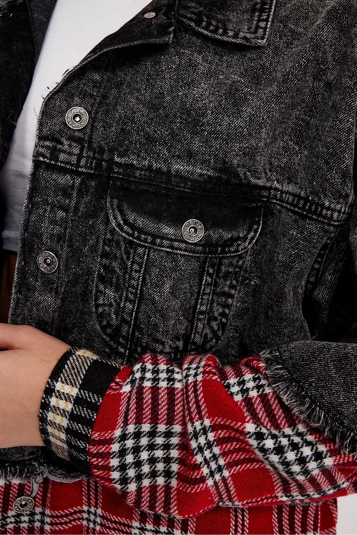 ÖZEL KOLEKSİYON GARNİLİ DENİM CEKET (AG-3020) ÖZEL KOLEKSİYON GARNİLİ DENİM CEKET (AG-3020)