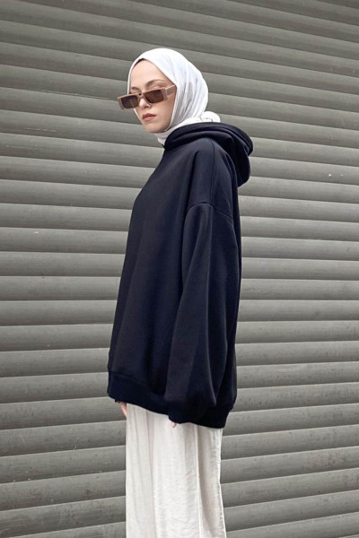 Kapüşonlu Salaş Sweatshirt Kapüşonlu Salaş Sweatshirt