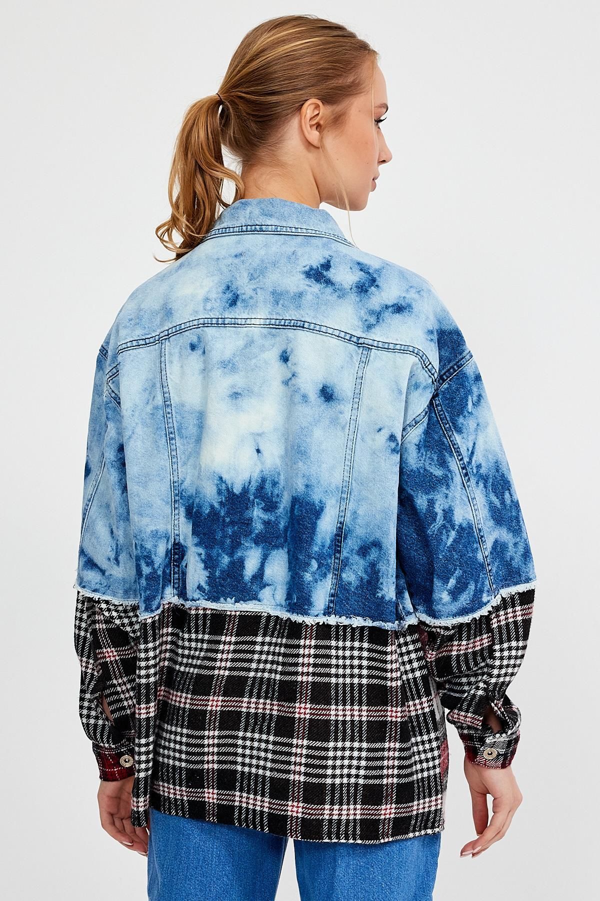 ÖZEL KOLEKSİYON GARNİLİ DENİM CEKET (AG-3020) ÖZEL KOLEKSİYON GARNİLİ DENİM CEKET (AG-3020)