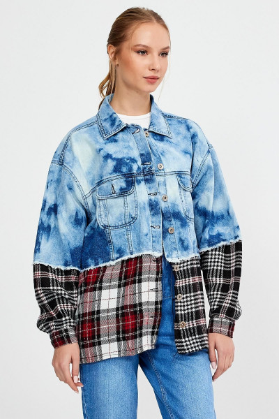 ÖZEL KOLEKSİYON GARNİLİ DENİM CEKET (AG-3020) ÖZEL KOLEKSİYON GARNİLİ DENİM CEKET (AG-3020)