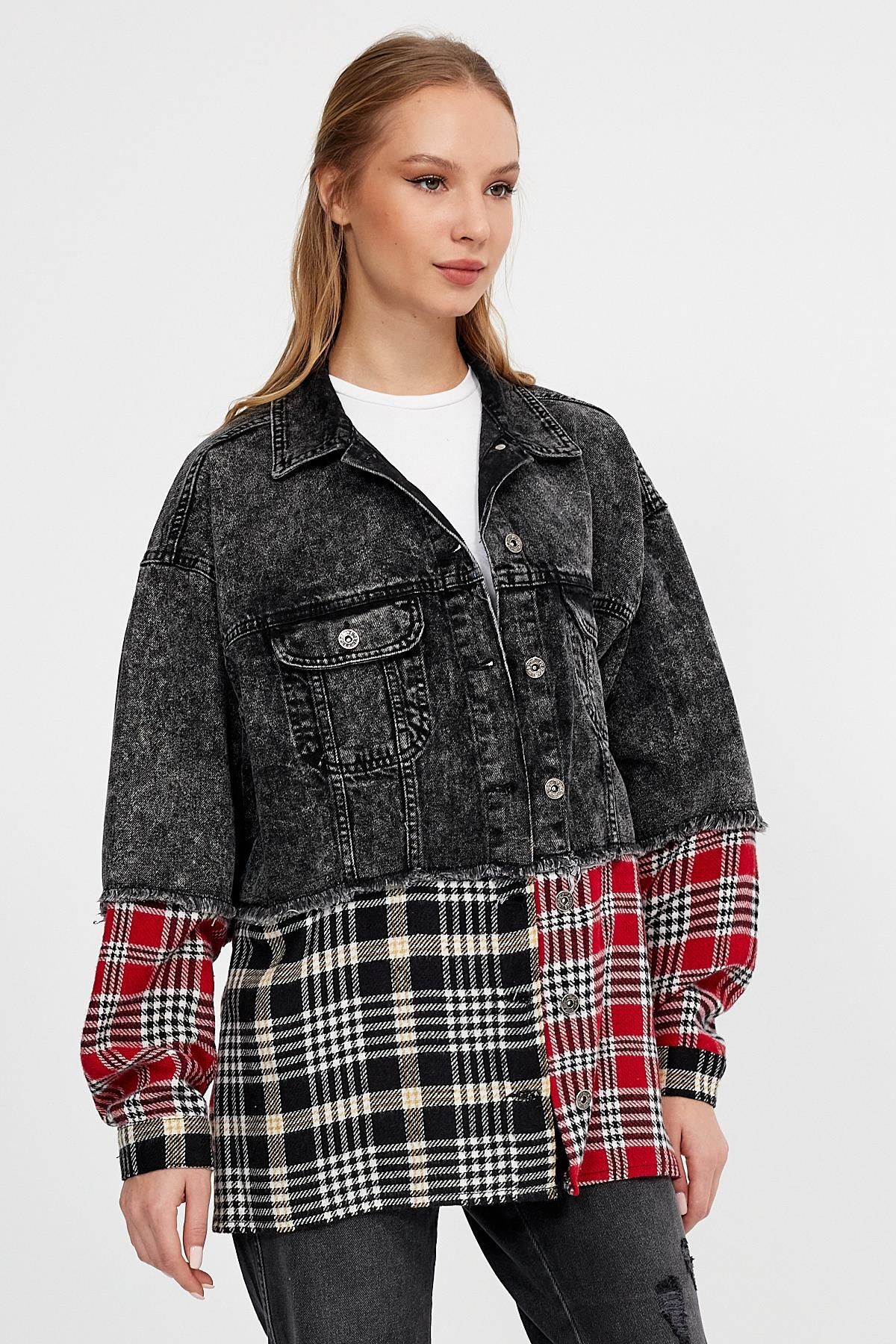 ÖZEL KOLEKSİYON GARNİLİ DENİM CEKET (AG-3020) ÖZEL KOLEKSİYON GARNİLİ DENİM CEKET (AG-3020)