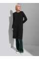 Viskon Kumaştan Bisiklet Yaka Tunik - Siyah - Basic Viskon Kumaştan Bisiklet Yaka Tunik - Siyah - Basic
