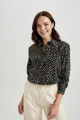 Loose Fit Desenli Uzun Kollu Gömlek Tunik T0609az23au