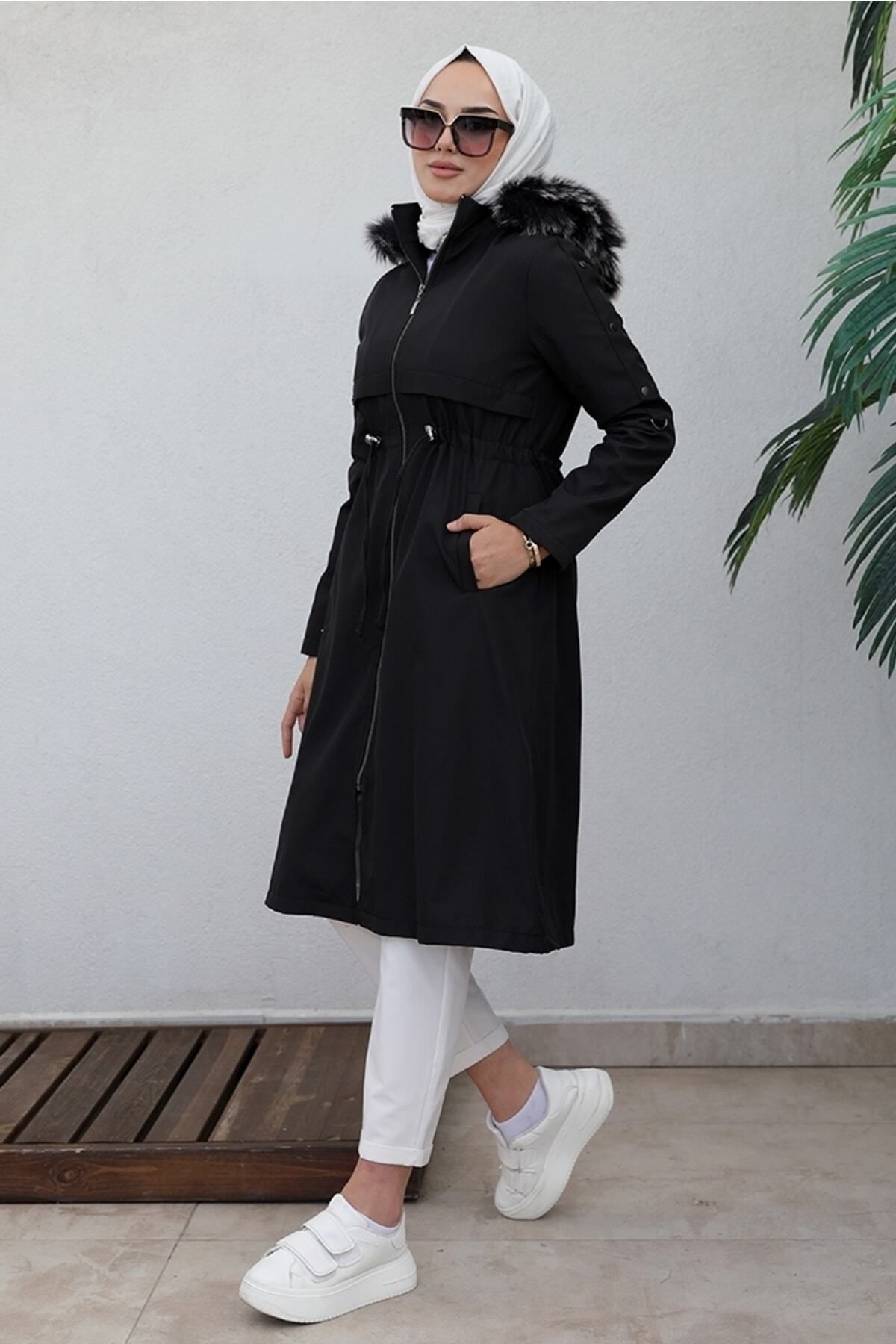 Siyah Içi Kürklü Battal Mevsimlik Mont & Kaban Siyah Içi Kürklü Battal Mevsimlik Mont & Kaban