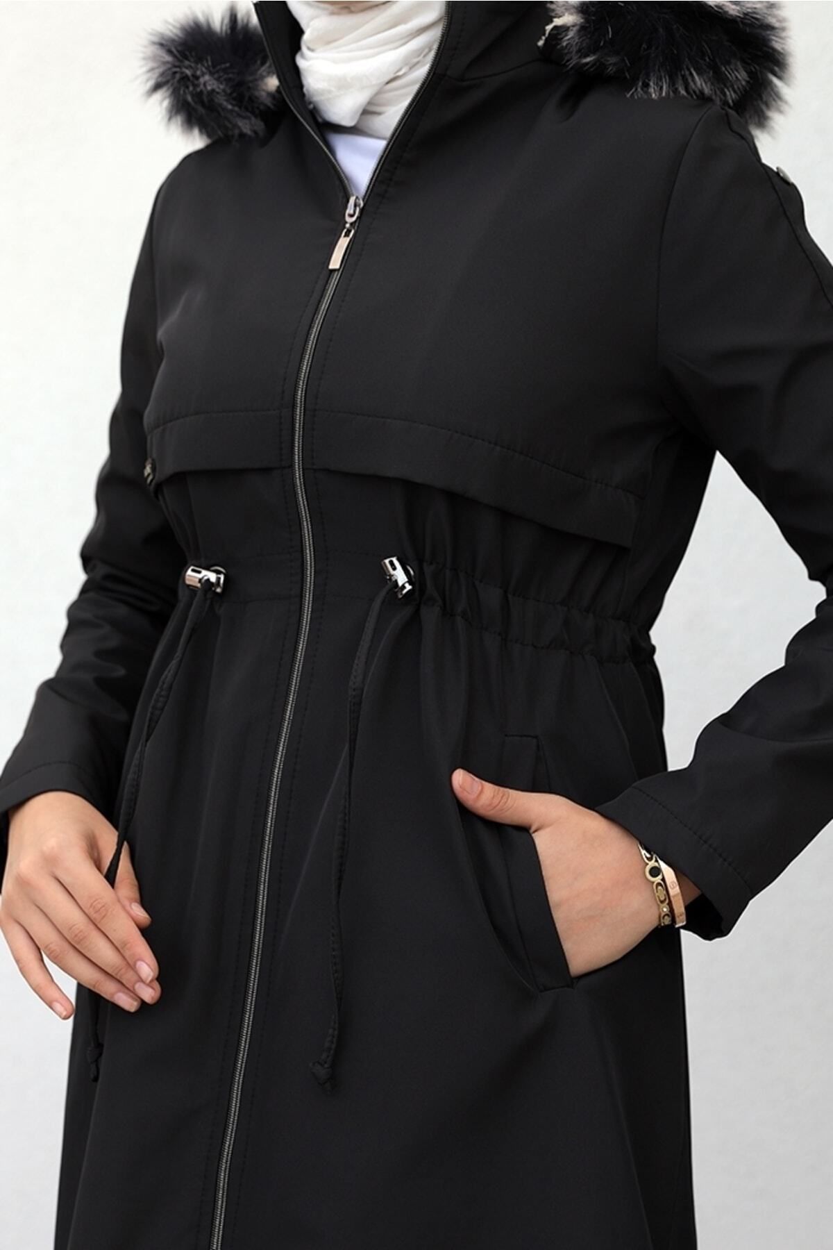 Siyah Içi Kürklü Battal Mevsimlik Mont & Kaban Siyah Içi Kürklü Battal Mevsimlik Mont & Kaban