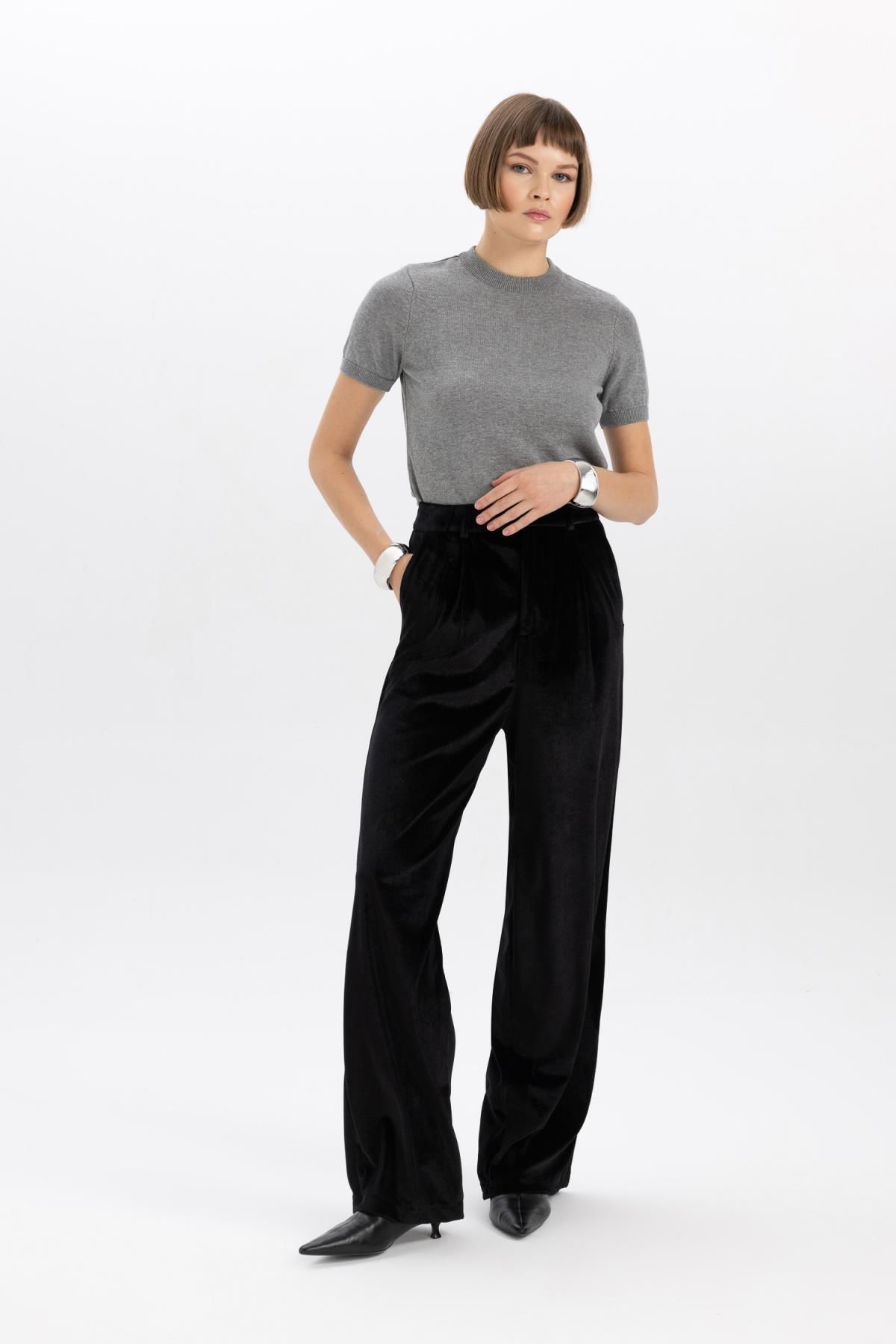 Wide Leg Yüksek Bel Geniş Paça Uzun Boy Kadife Pantolon B4881ax23wn Wide Leg Yüksek Bel Geniş Paça Uzun Boy Kadife Pantolon B4881ax23wn