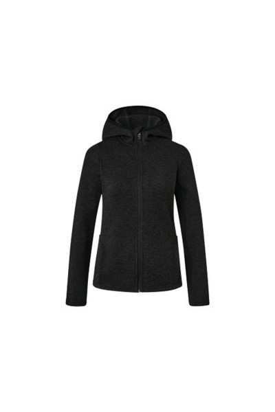 Örgü Polar Ceket, Kırçıllı Siyah Örgü Polar Ceket, Kırçıllı Siyah