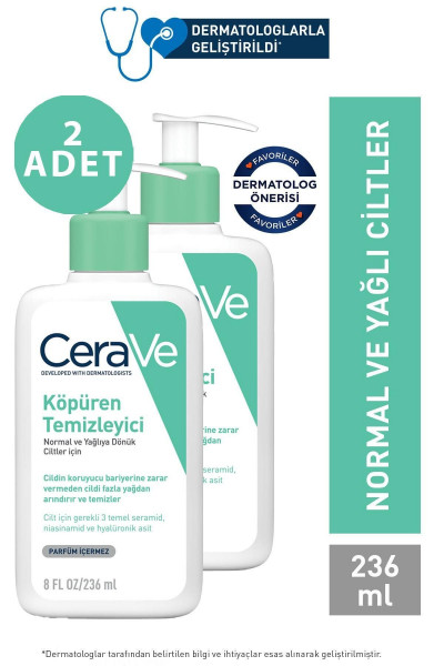 Foaming Cleanser Normal & Yağlıya Dönük Ciltler Için 236 ml 2 Adet Foaming Cleanser Normal & Yağlıya Dönük Ciltler Için 236 ml 2 Adet