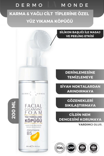 Facial Cleansing Foam Yüz Temizleme Köpüğü 200 Ml (Aplikatörlü) Derinlemesine Temizlik Facial Cleansing Foam Yüz Temizleme Köpüğü 200 Ml (Aplikatörlü) Derinlemesine Temizlik