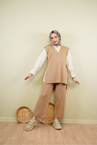 Süveterli Triko Takım Süveterli Triko Takım