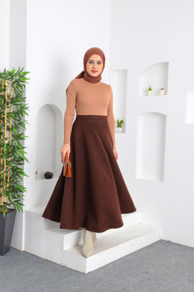 Kaşe Kloş Etek Kaşe Kloş Etek