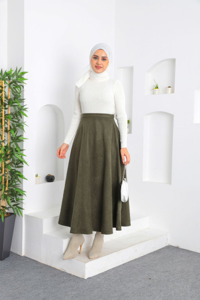 Kaşe Kloş Etek Kaşe Kloş Etek