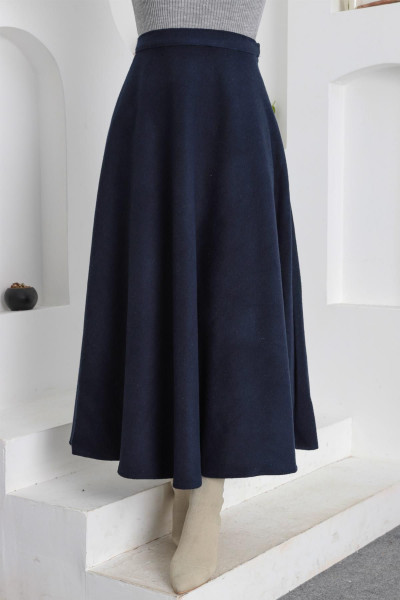 Kaşe Etek Lacivert Kaşe Etek Lacivert