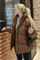 Kahverengi Basic Oversize Kadın Şişme Mont Mg1582 Kahverengi Basic Oversize Kadın Şişme Mont Mg1582