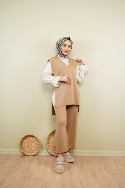 Süveterli Triko Takım Süveterli Triko Takım