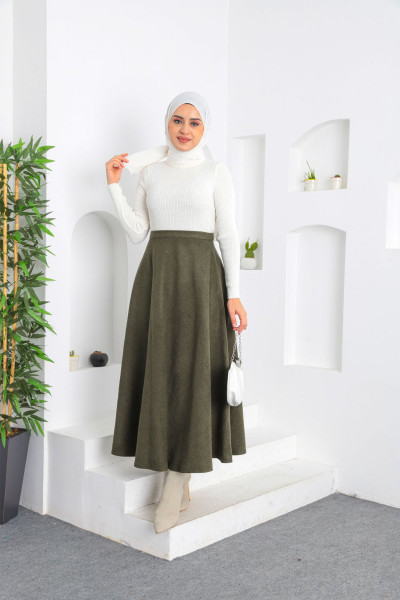 Kaşe Kloş Etek Kaşe Kloş Etek