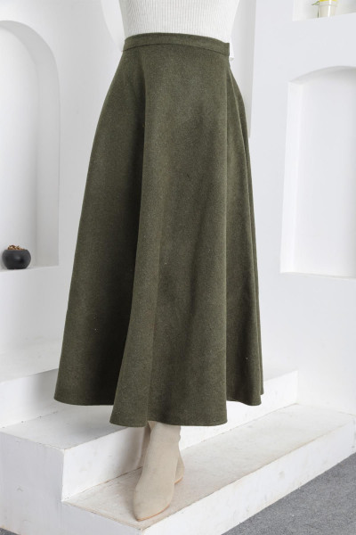 Kaşe Etek Haki Kaşe Etek Haki