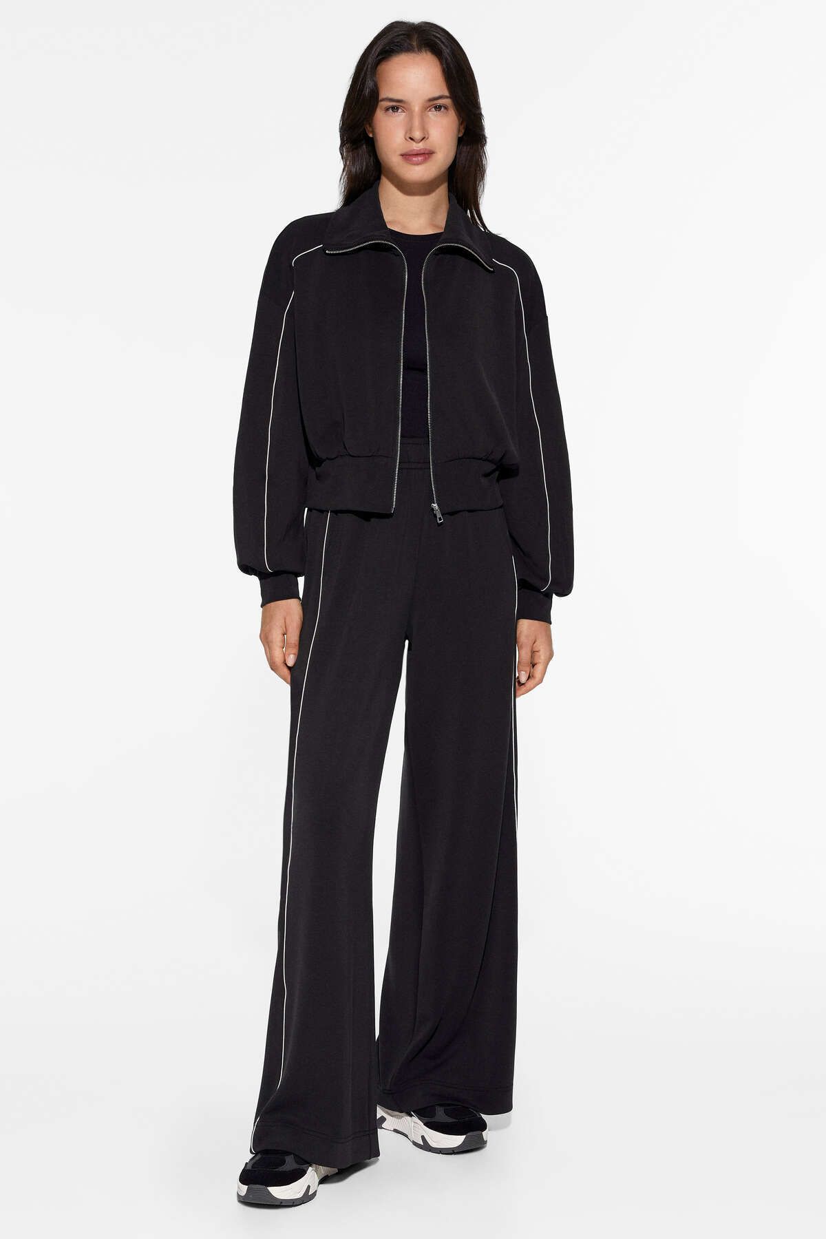 Modal içeren piping ceket Modal içeren piping ceket