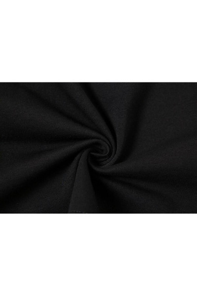 Kuromi Purple Baskılı Fake Sleeves Unisex Siyah T-shirt Kuromi Purple Baskılı Fake Sleeves Unisex Siyah T-shirt