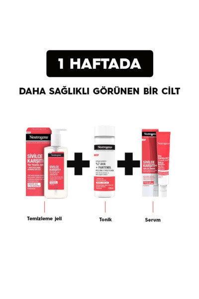 Sivilce Karşıtı Plus Temizleme Jeli + Serum + Peeling Etkili Tonik Sivilce Karşıtı Plus Temizleme Jeli + Serum + Peeling Etkili Tonik