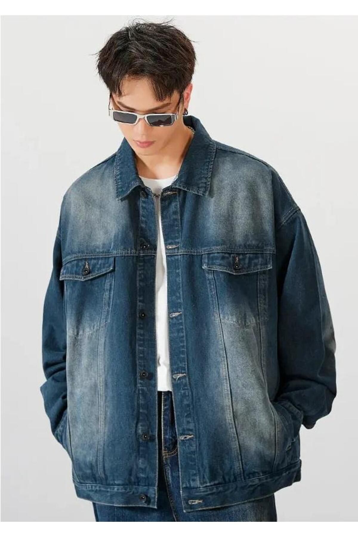 Vintage Denim Kot Unisex Ceket Vintage Denim Kot Unisex Ceket