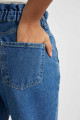 Paperbag Yüksek Bel Bilek Boy Jean Pantolon Paperbag Yüksek Bel Bilek Boy Jean Pantolon