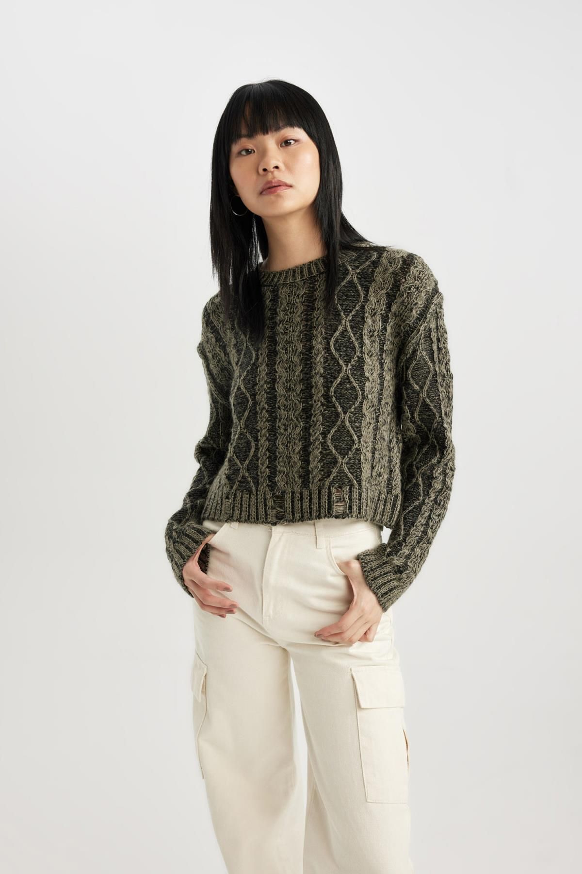 Regular Fit Bisiklet Yaka Triko Kazak C1518ax23wn Regular Fit Bisiklet Yaka Triko Kazak C1518ax23wn
