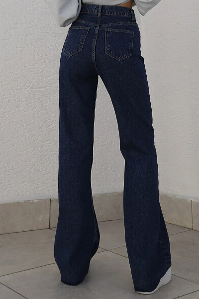 Taiti 90's Koyu Mavi Likralı Süper Yüksek Bel Salaş Jean Pantolon. (süper Yüksek.) Wide Leg Taiti 90's Koyu Mavi Likralı Süper Yüksek Bel Salaş Jean Pantolon. (süper Yüksek.) Wide Leg