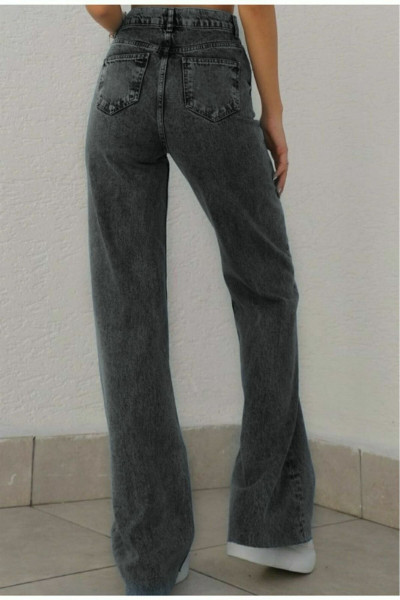 Taylor Kadın Füme Likralı Bol Paça Jean Salaş Wide Leg Antrasit Kot Pantolon Taylor Kadın Füme Likralı Bol Paça Jean Salaş Wide Leg Antrasit Kot Pantolon