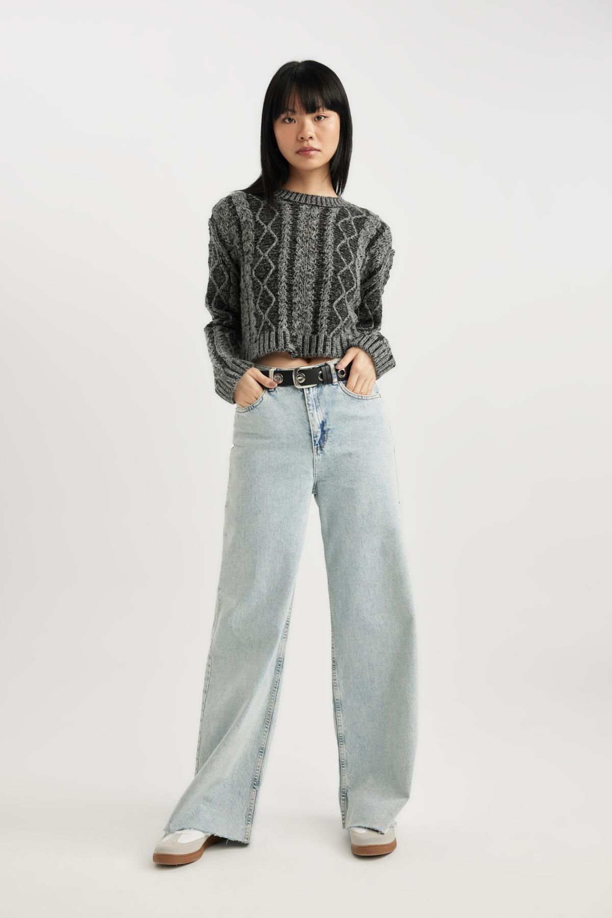 Regular Fit Bisiklet Yaka Triko Kazak C1518ax23wn Regular Fit Bisiklet Yaka Triko Kazak C1518ax23wn