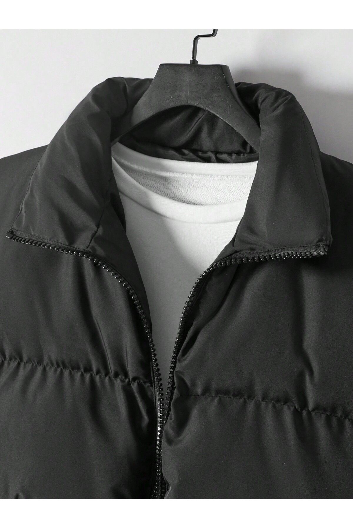 Unisex Oversize Siyah Waterproof Bomber Mont