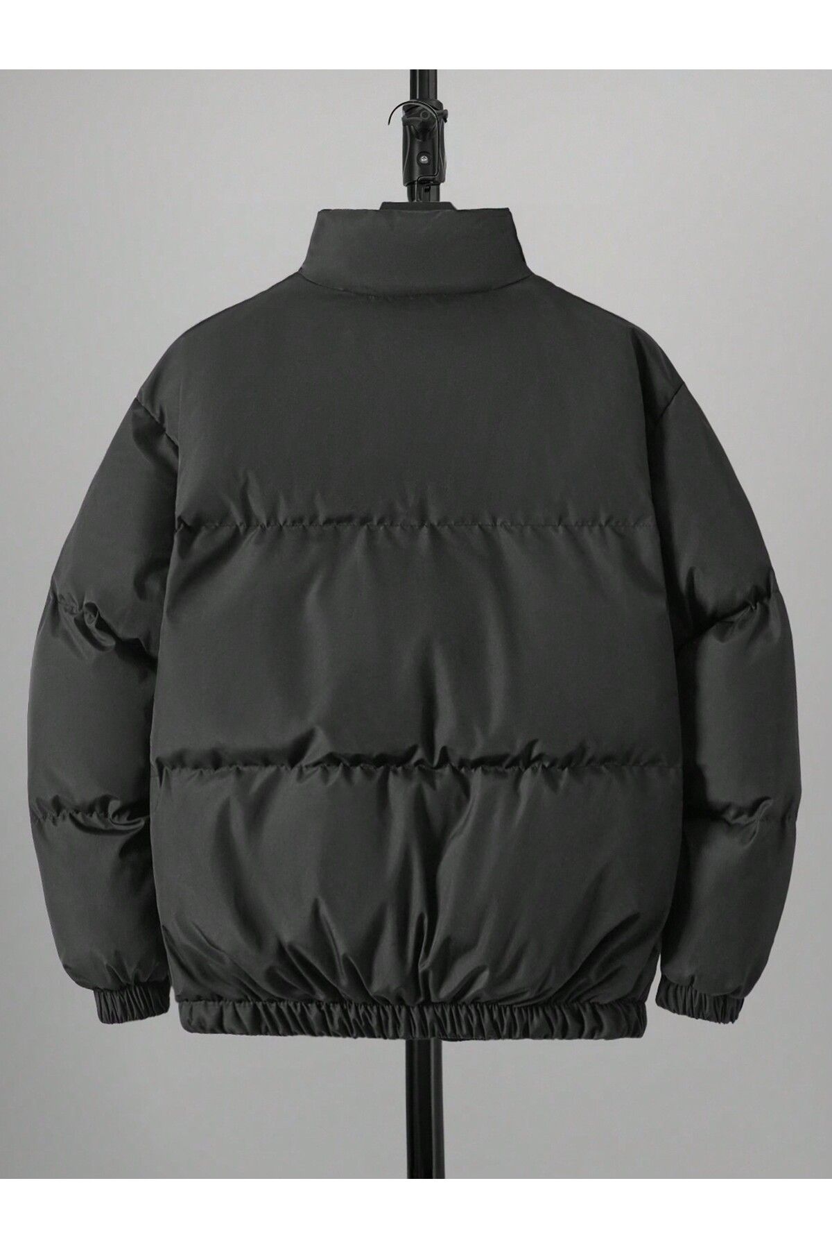 Unisex Oversize Siyah Waterproof Bomber Mont