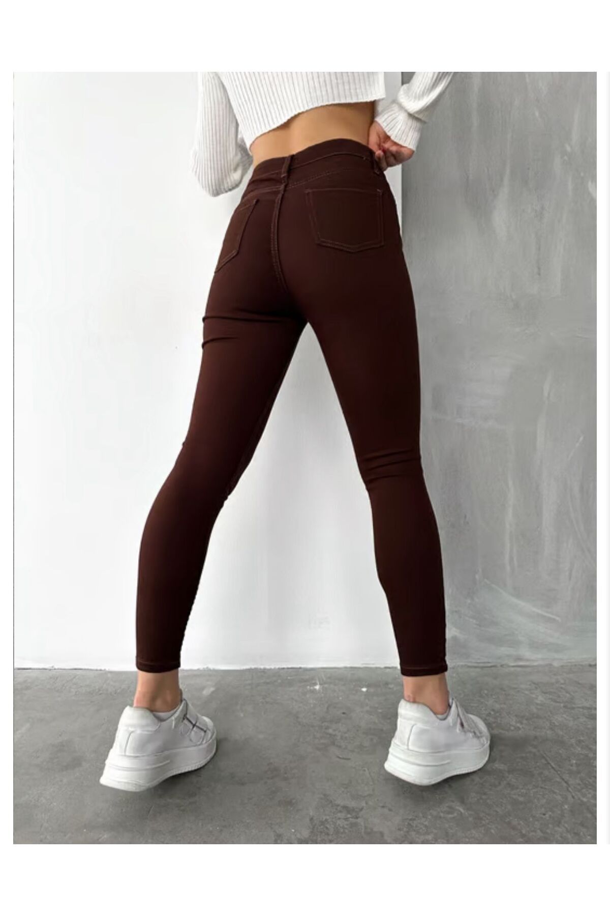 Skinny Kahve Dar Paça Yoğun Elastan (Yüksek Esneklik Ve Toparlayıcı) Skinny Kahve Dar Paça Yoğun Elastan (Yüksek Esneklik Ve Toparlayıcı)